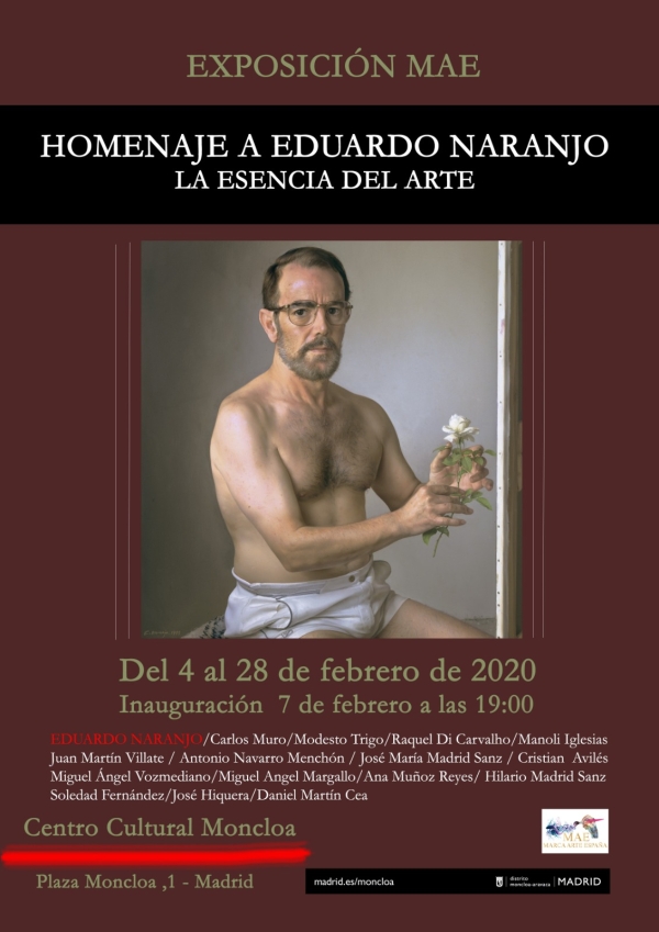 En febrero de 2020 expuso algunas de sus obras en el homenaje a Eduardo Naranjo. Exposición realizada por MARCA ARTE ESPAÑA, en el centro cultural de Moncloa en Madrid.